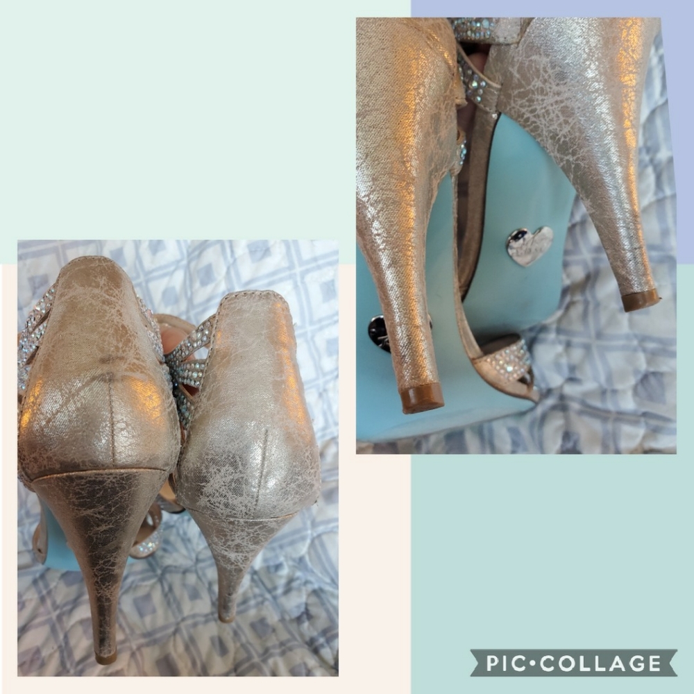 Betsey Johnson Sweet Rhinestone Ankle Strap - Picture 4 of 8